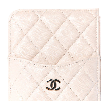 Chanel Caviar Quilted Classic Flat Wallet Pouch Light Beige 9 of 10