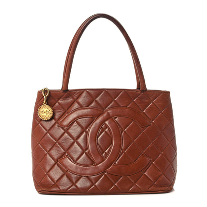 Chanel Lambskin Quilted Medallion Tote Brown 1 of 26