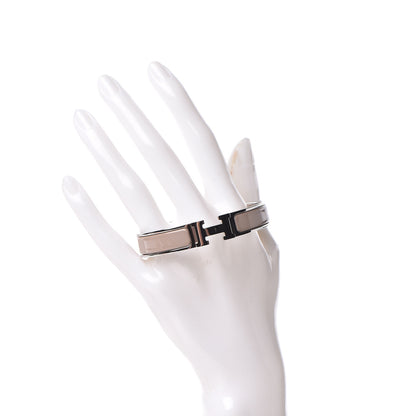 Hermes Enamel Narrow Clic Clac H Bracelet GM Marron Glace 2 of 5