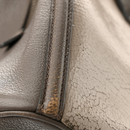 Miu Miu Crackled Goatskin Top Handle Tote Pomice Argilla 15 of 15