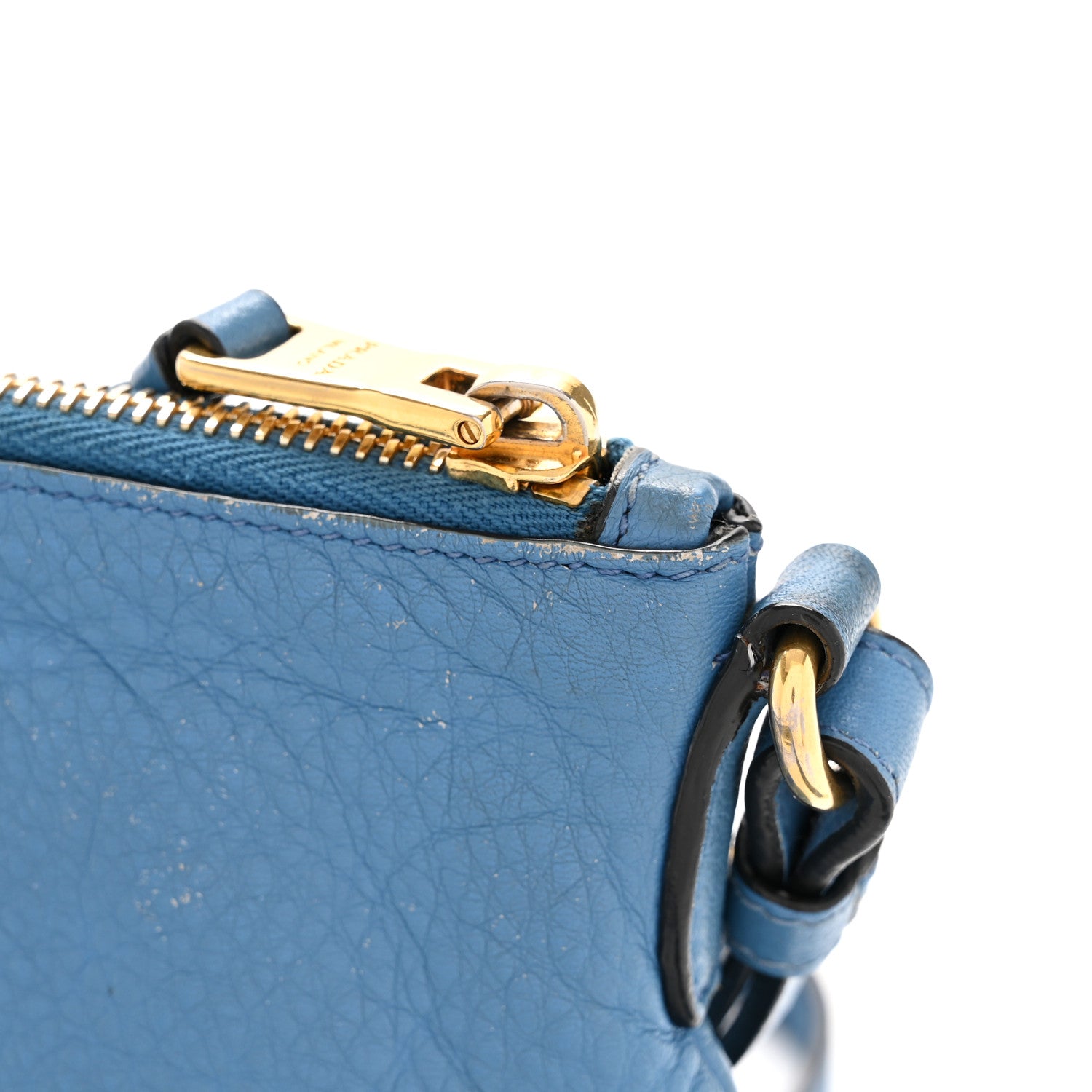 Prada Vitello Phenix Zip Crossbody Bag Mare 1832701 – FASHIONPHILE