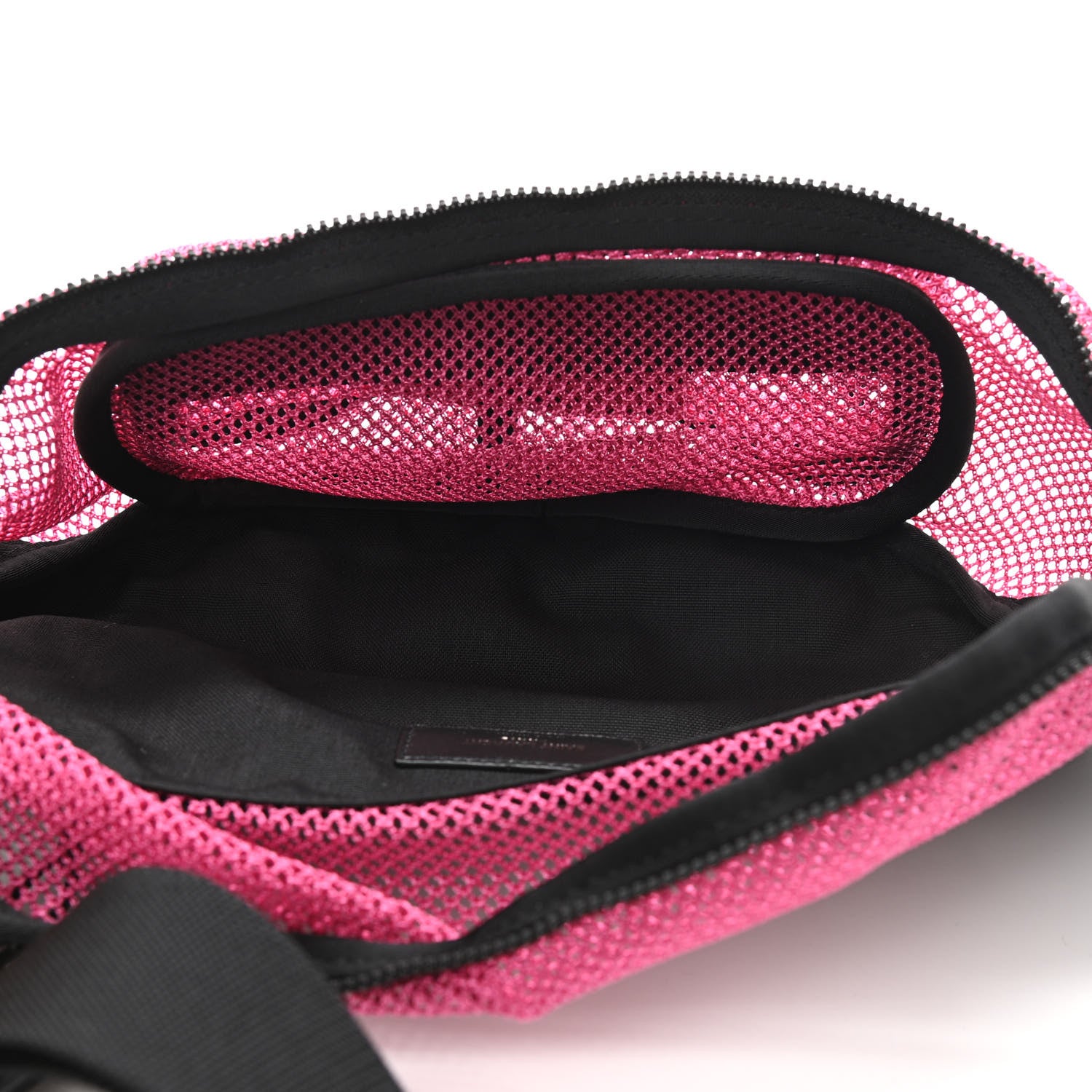 Saint Laurent Nylon Mesh SLP Belt Bag Fuchsia 5 of 10