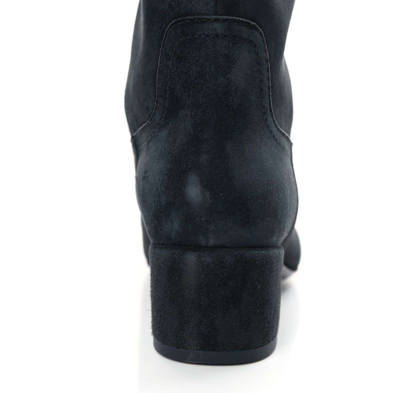 Chanel Suede CC Boots 37.5 Navy Blue 9 of 10