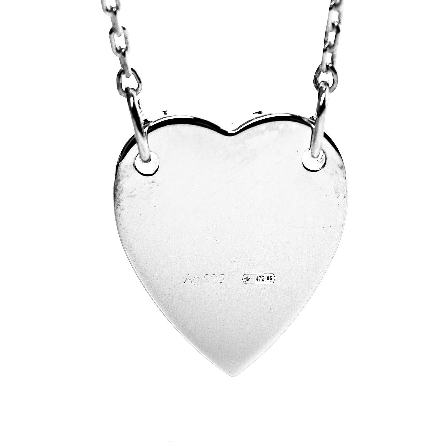 Gucci Sterling Silver Trademark Heart Bracelet 5 of 6
