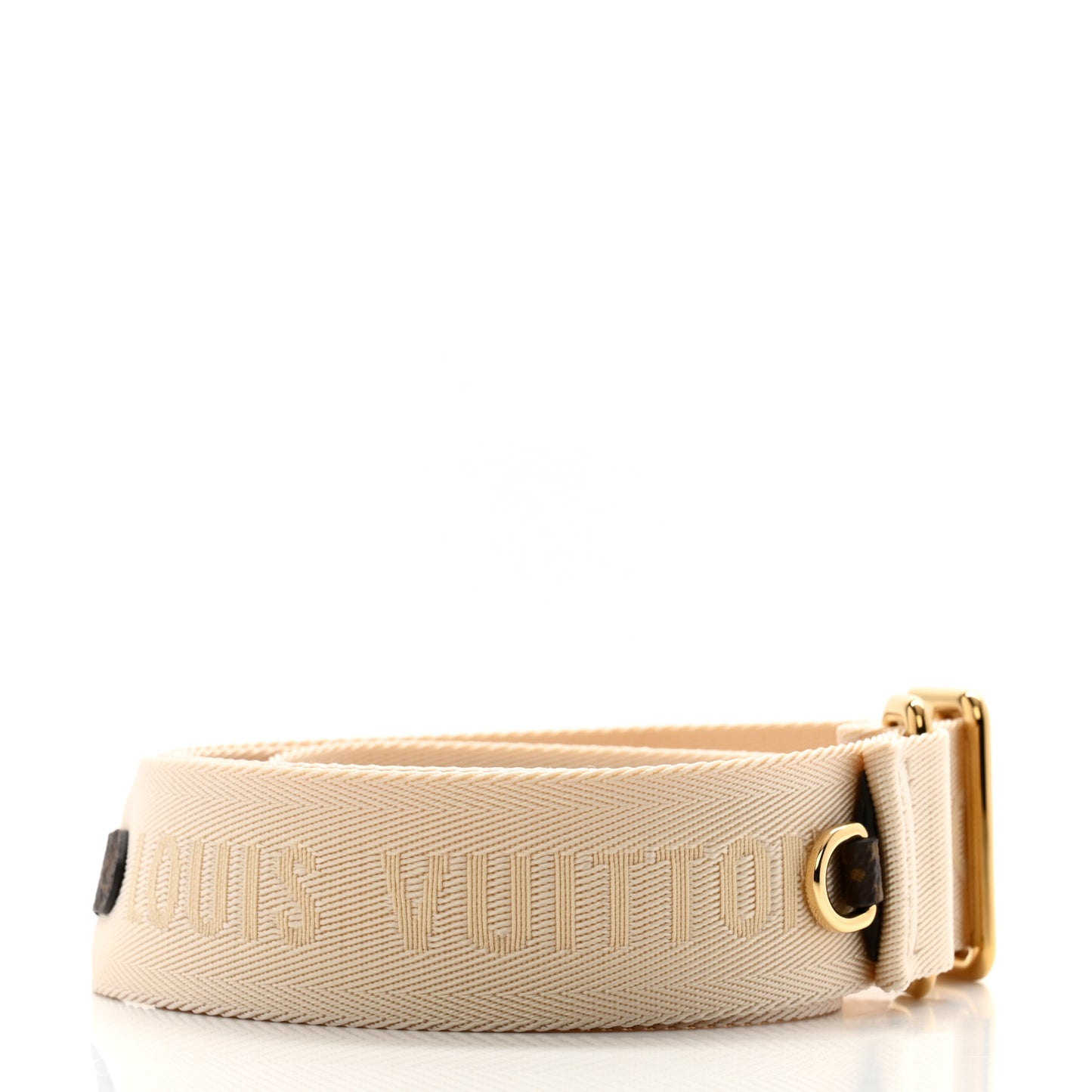 Nylon Monogram Strap with Coin Purse Cream