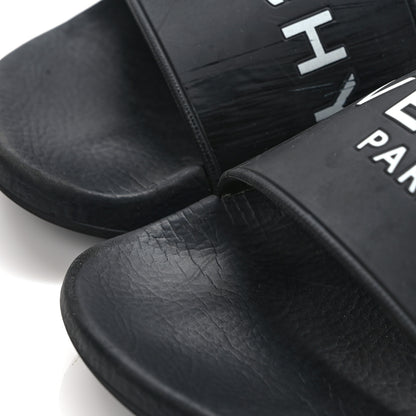 Givenchy Rubber Logo Pool Slide Sandals 37 Black 8 of 8