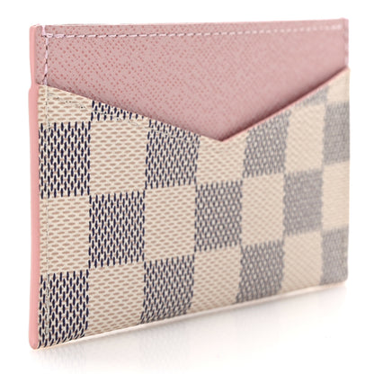 Louis Vuitton Damier Azur Daily Card Holder Rose Ballerine 3 of 7