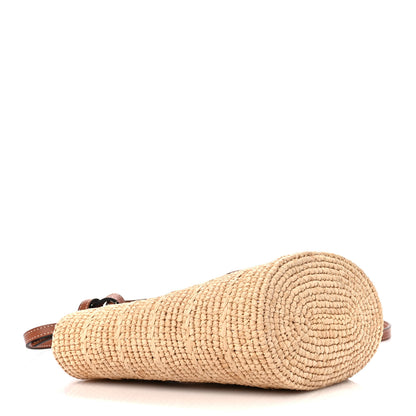 Celine Raffia Calfskin Triomphe Nano Panier Tan 4 of 12