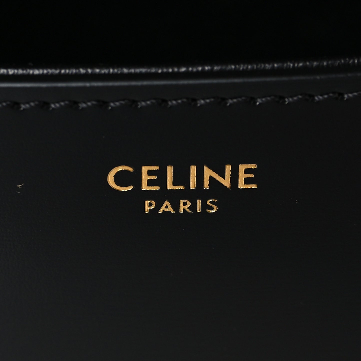 Shiny Calfskin Triomphe Chain Shoulder Bag Black