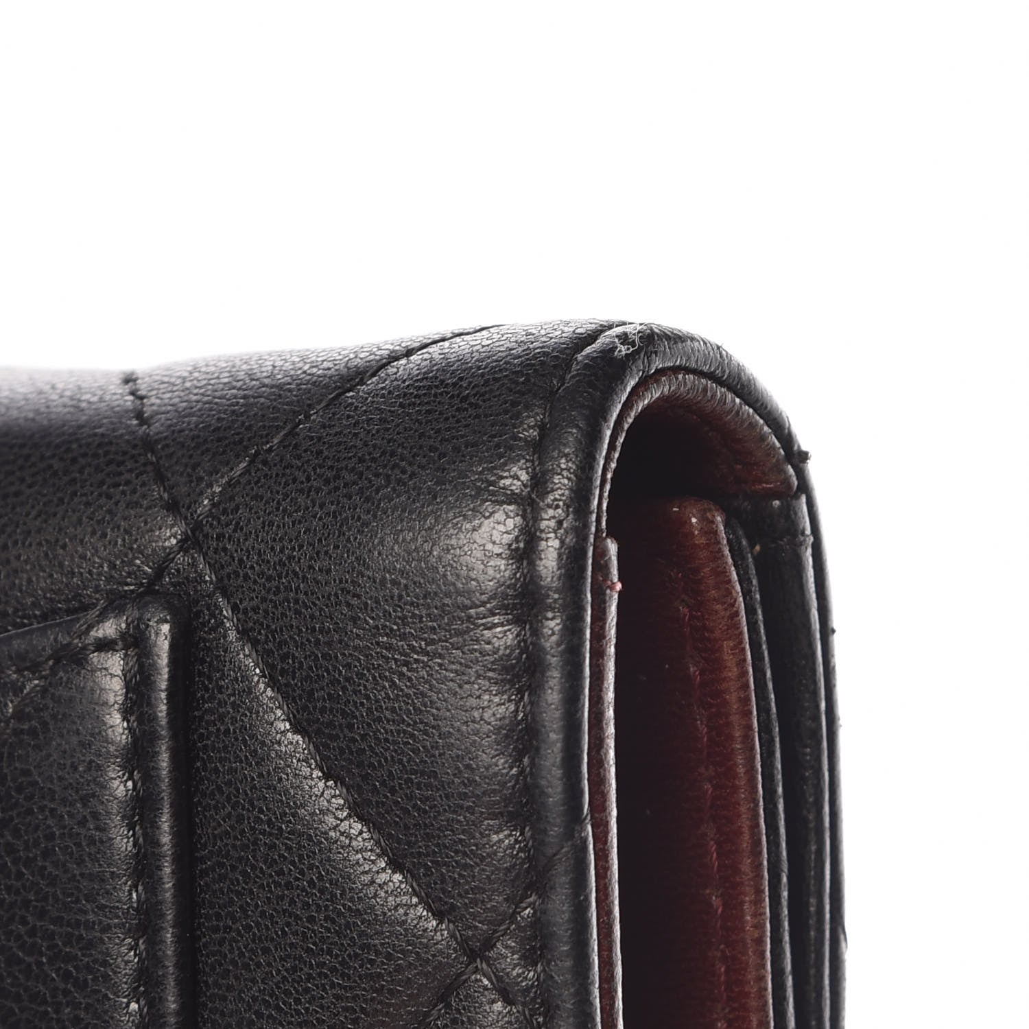 Chanel Lambskin Quilted Large Flap Wallet Black 12 of 14