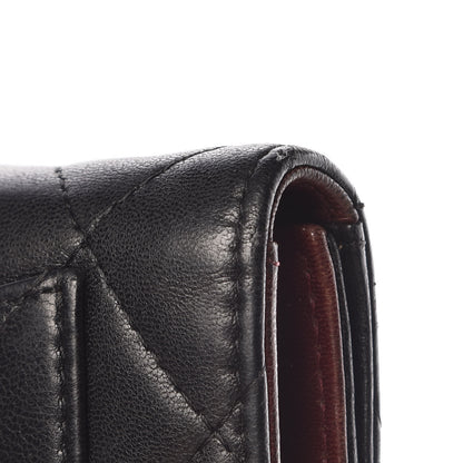 Chanel Lambskin Quilted Large Flap Wallet Black 12 of 14