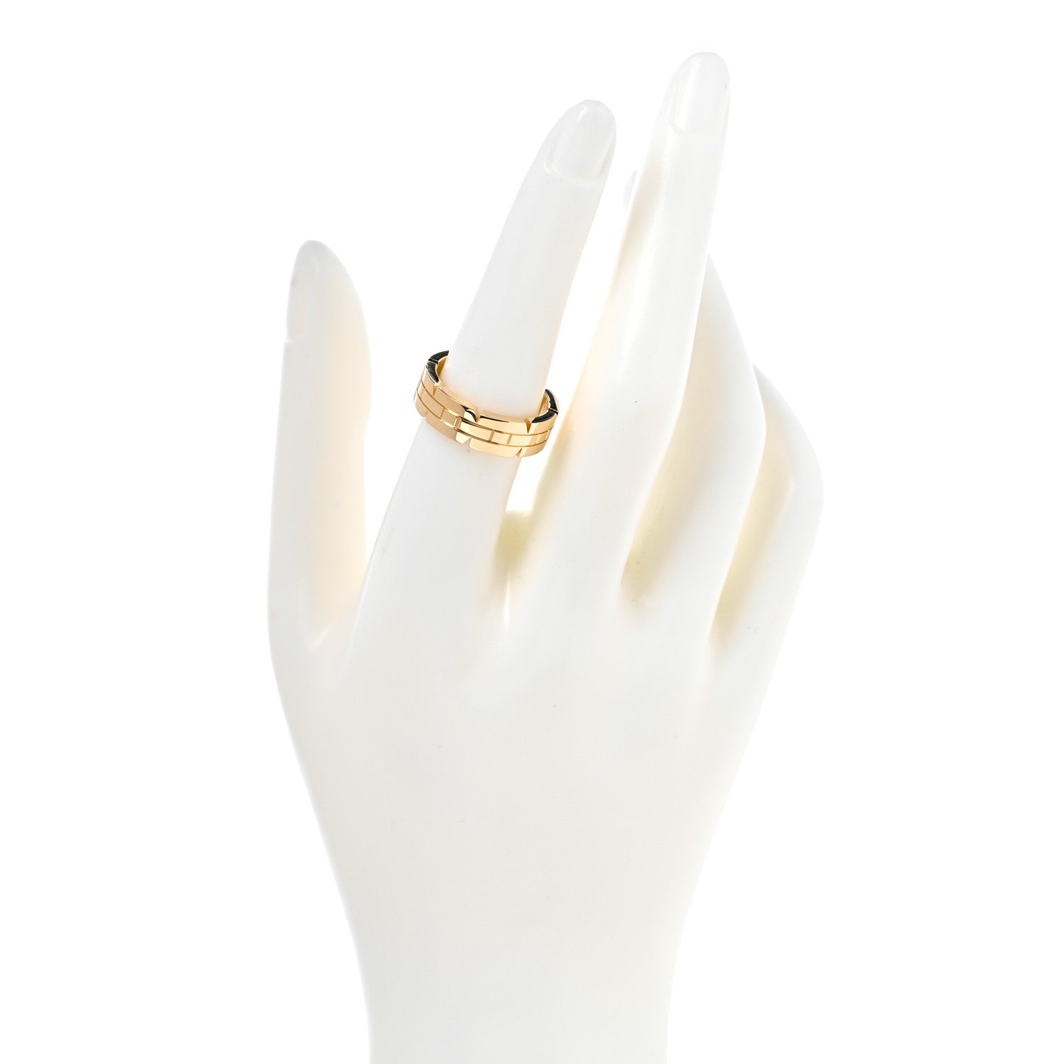 Cartier 18K Yellow Gold Tank Francaise Band Ring 55 7.25 2 of 4