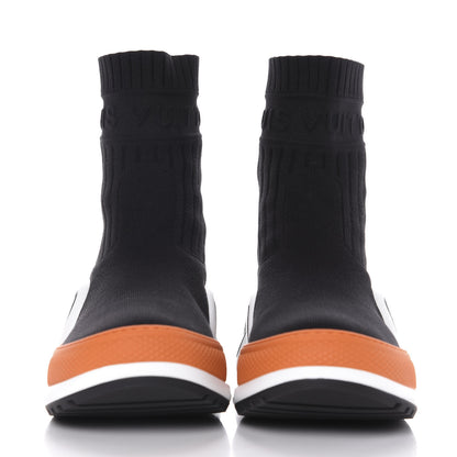 Louis Vuitton Stretch Textile Monogram LV Archlight Sneaker Boots 41 Black Orange 2 of 9