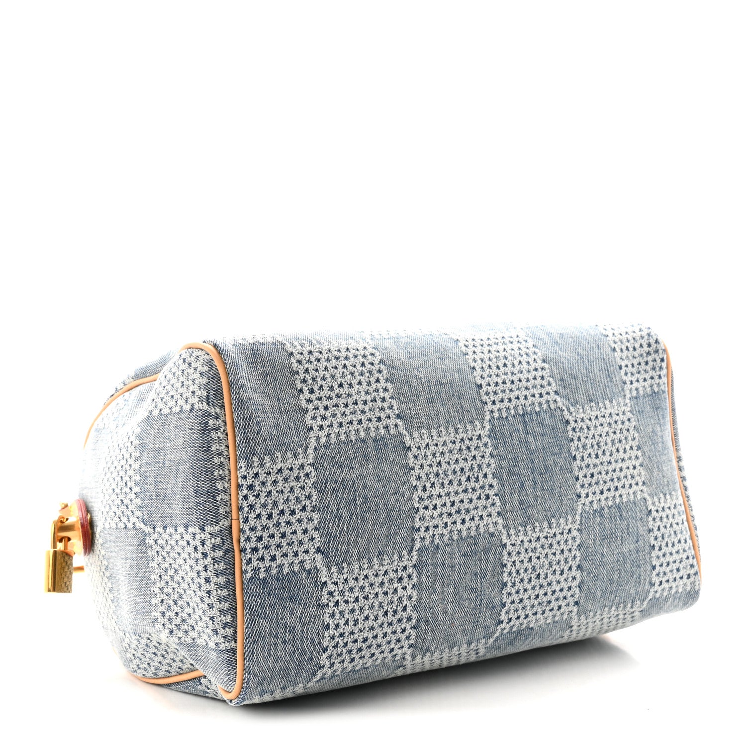 Louis Vuitton Damier Denim 3D Speedy Bandouliere 25 Bleu 4 of 9