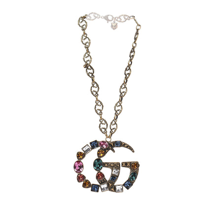 Gucci Crystal Marmont Necklace Aged Gold Multicolor 3 of 6