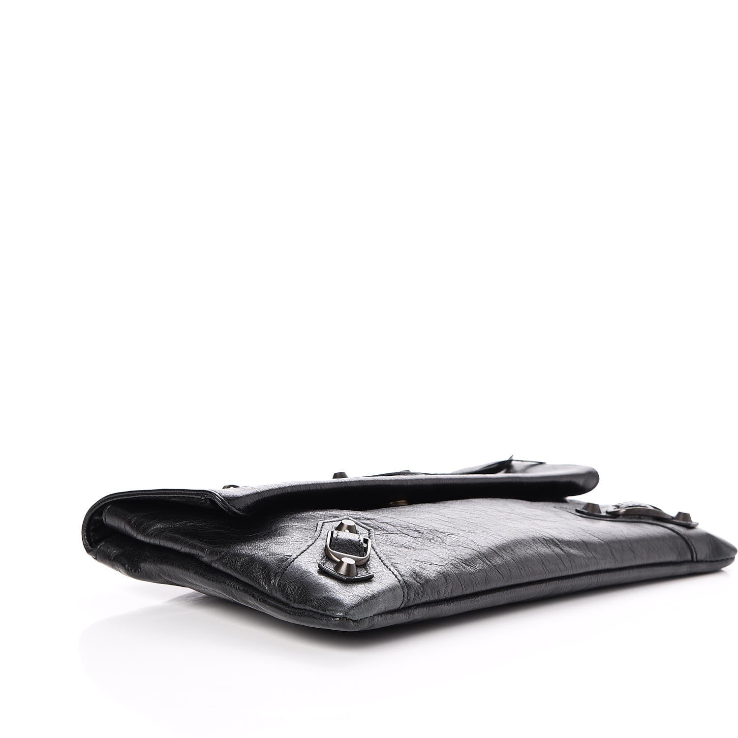 Balenciaga Agneau Classic Hardware Envelope Clutch Black 4 of 7