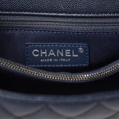 Chanel Caviar Quilted Small Coco Handle Flap Navy 7 of 9