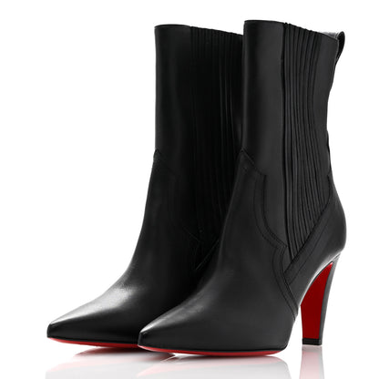 Christian Louboutin Calfskin Santigag 85 Ankle Boots 40 Black 3 of 9