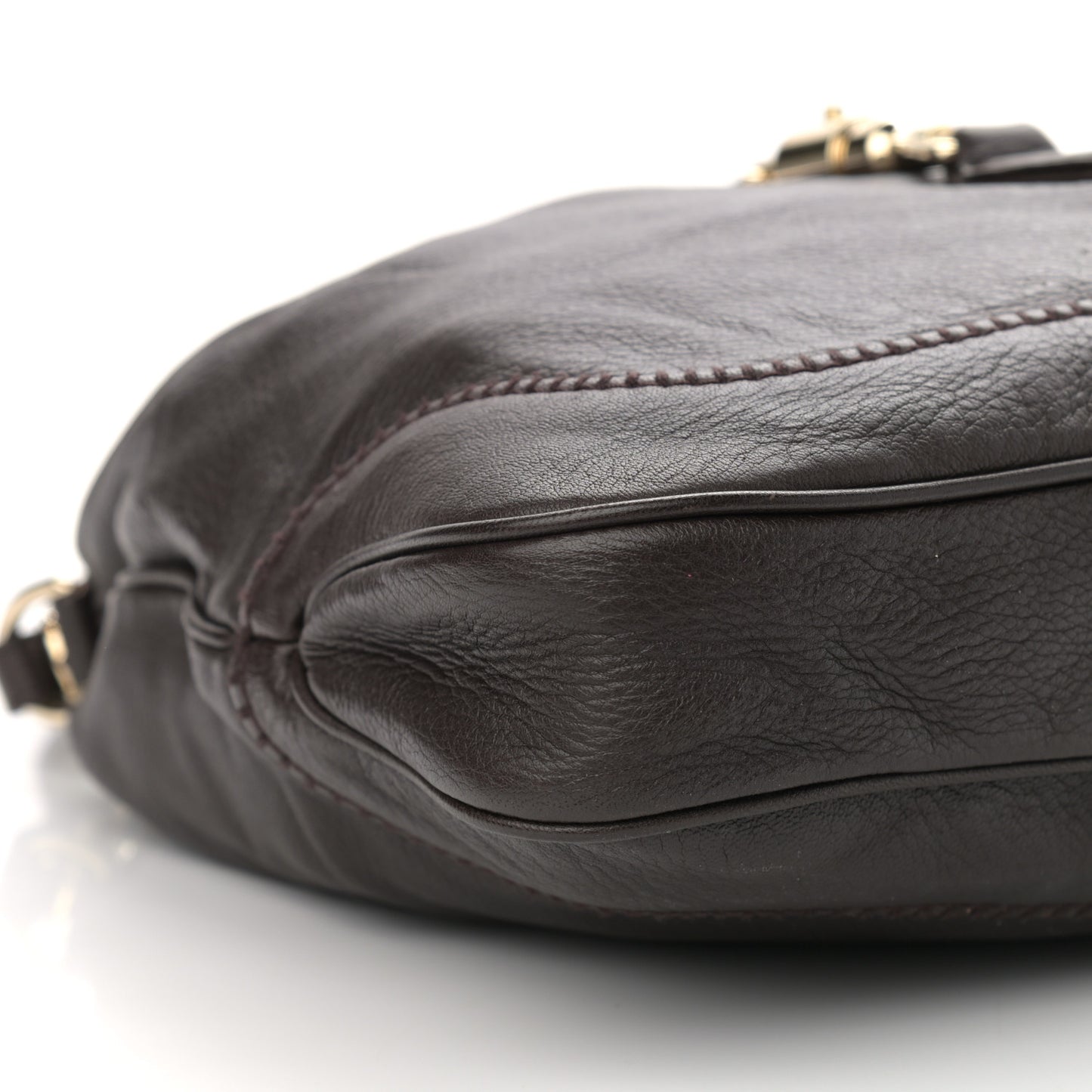 Pebbled Calfskin Medium New Jackie Shoulder Bag Brown