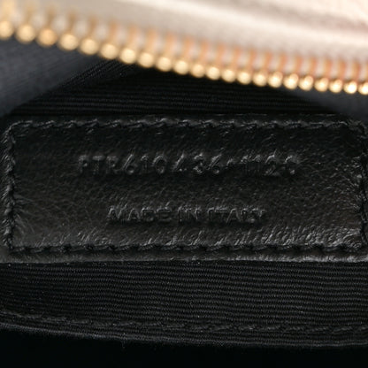 Saint Laurent Grain De Poudre Matelasse Chevron Quilted Round Vinyle Camera Bag Crema Soft 7 of 10
