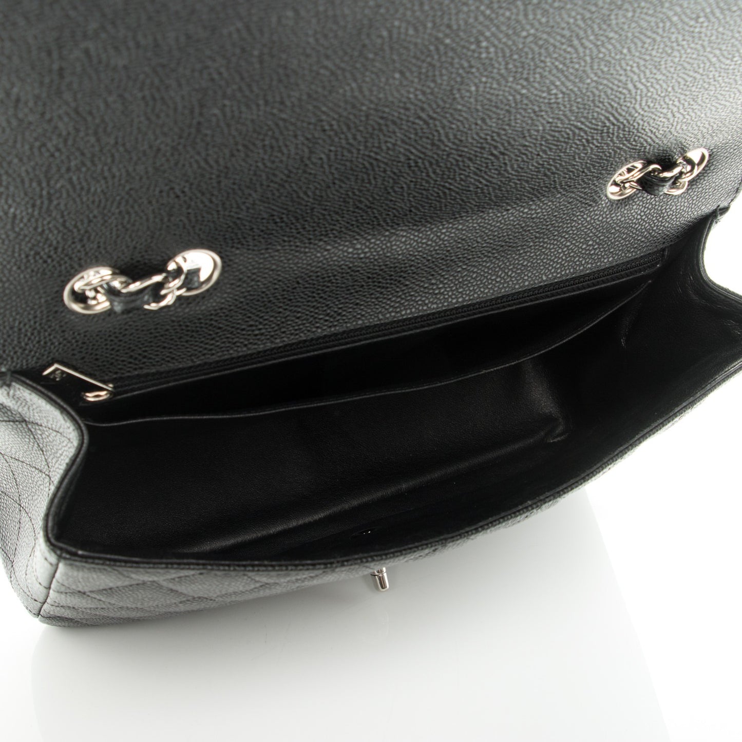 Caviar Quilted Jumbo Single Flap Black