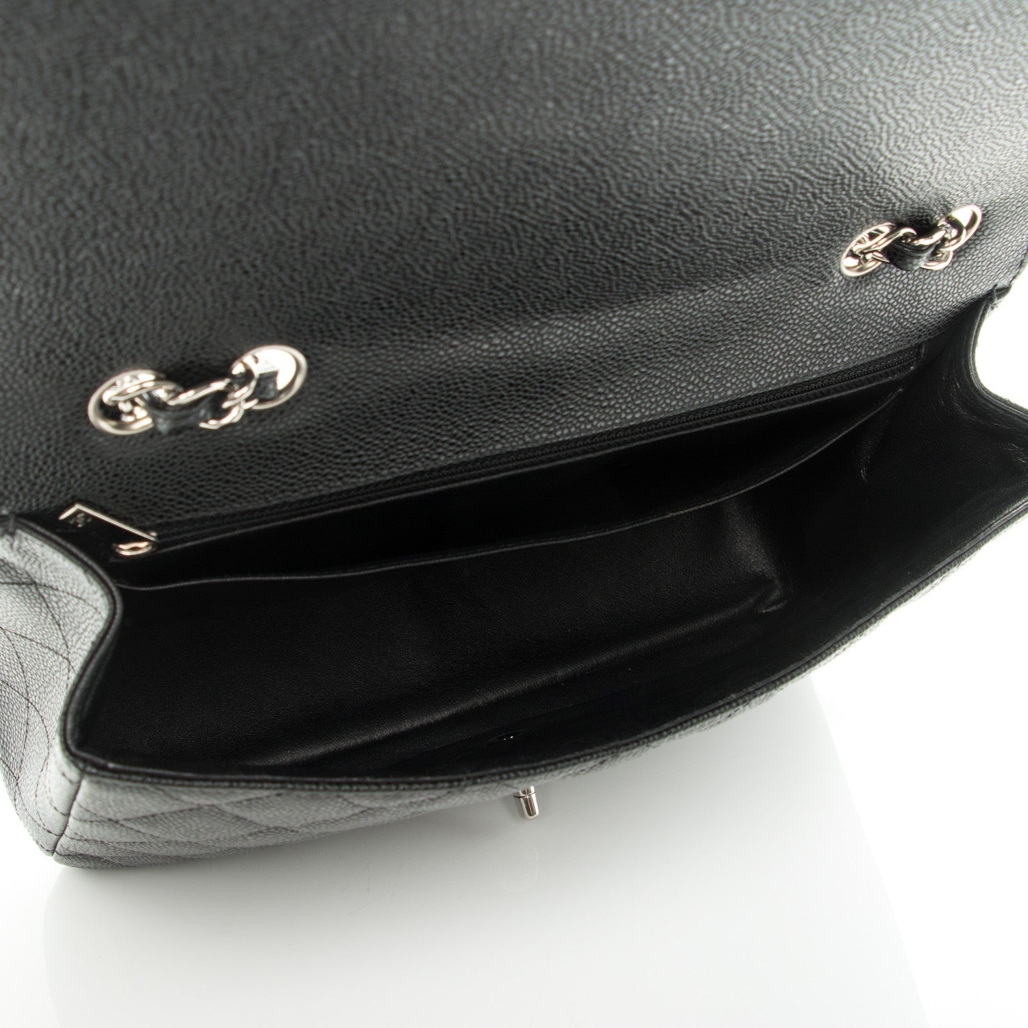 Chanel Caviar Quilted Jumbo Single Flap Black 5 of 8