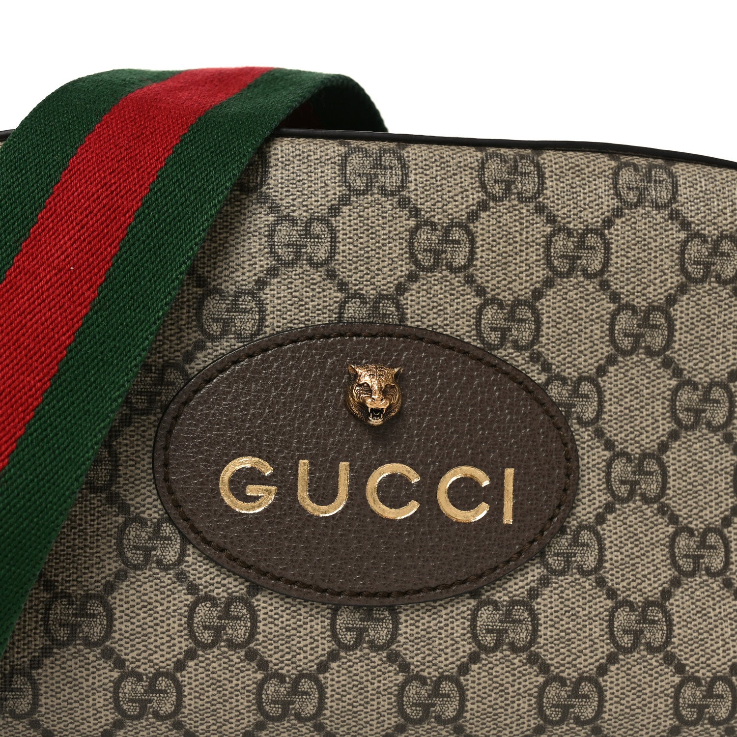 Gucci GG Supreme Monogram Web Neo Vintage Shoulder Bag Beige New Acero Crop 8 of 10