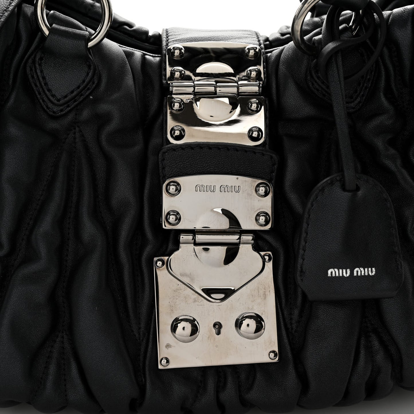 Nappa Matelasse Top Handle Satchel Black