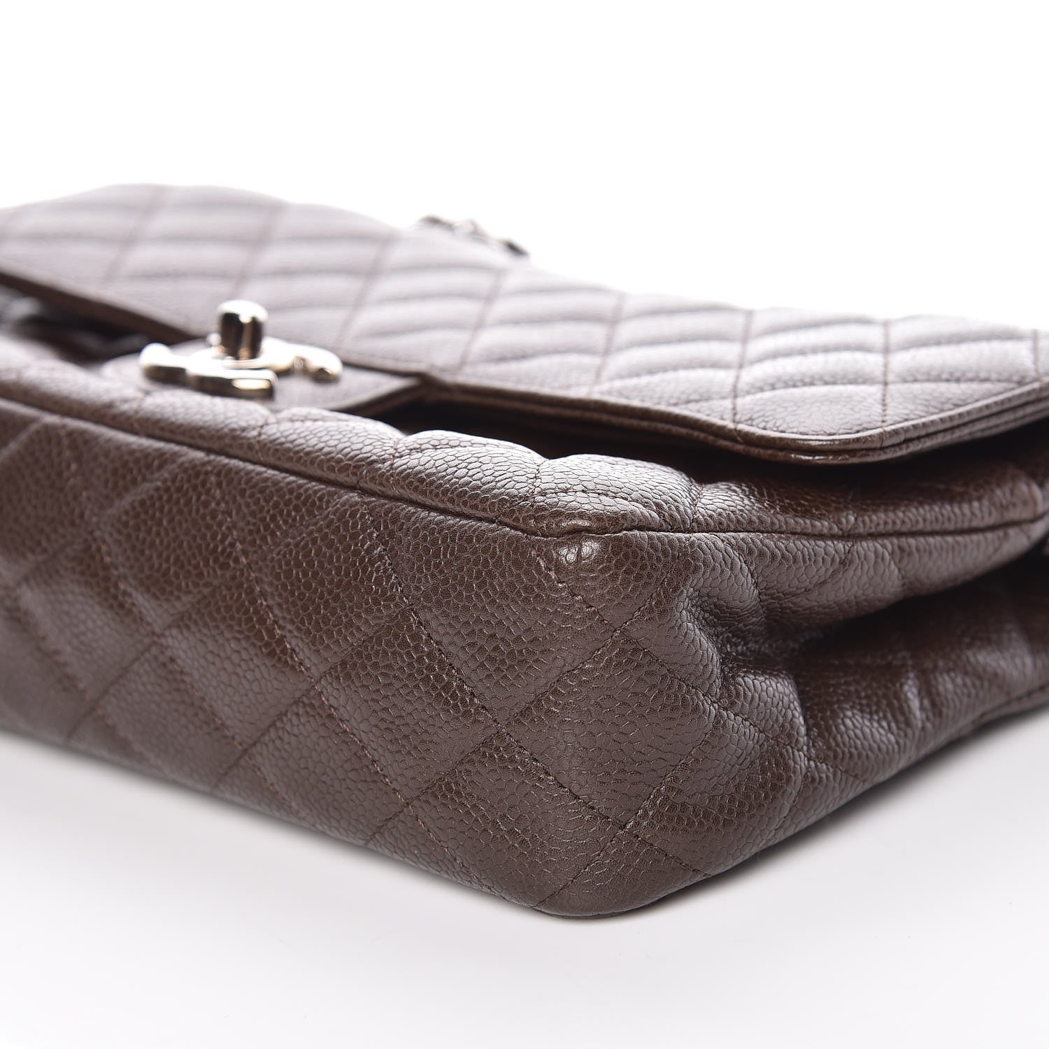 Chanel Caviar Quilted Medium Double Flap Brown 6 of 9