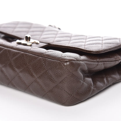 Chanel Caviar Quilted Medium Double Flap Brown 6 of 9