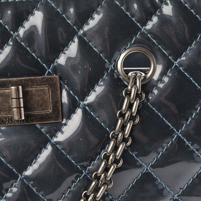Chanel Patent Quilted Reissue 2.55 Tote Blue 14 of 14