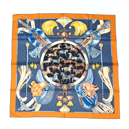 Hermes Silk Cavalcades Scarf 90 Ocre 1 of 5