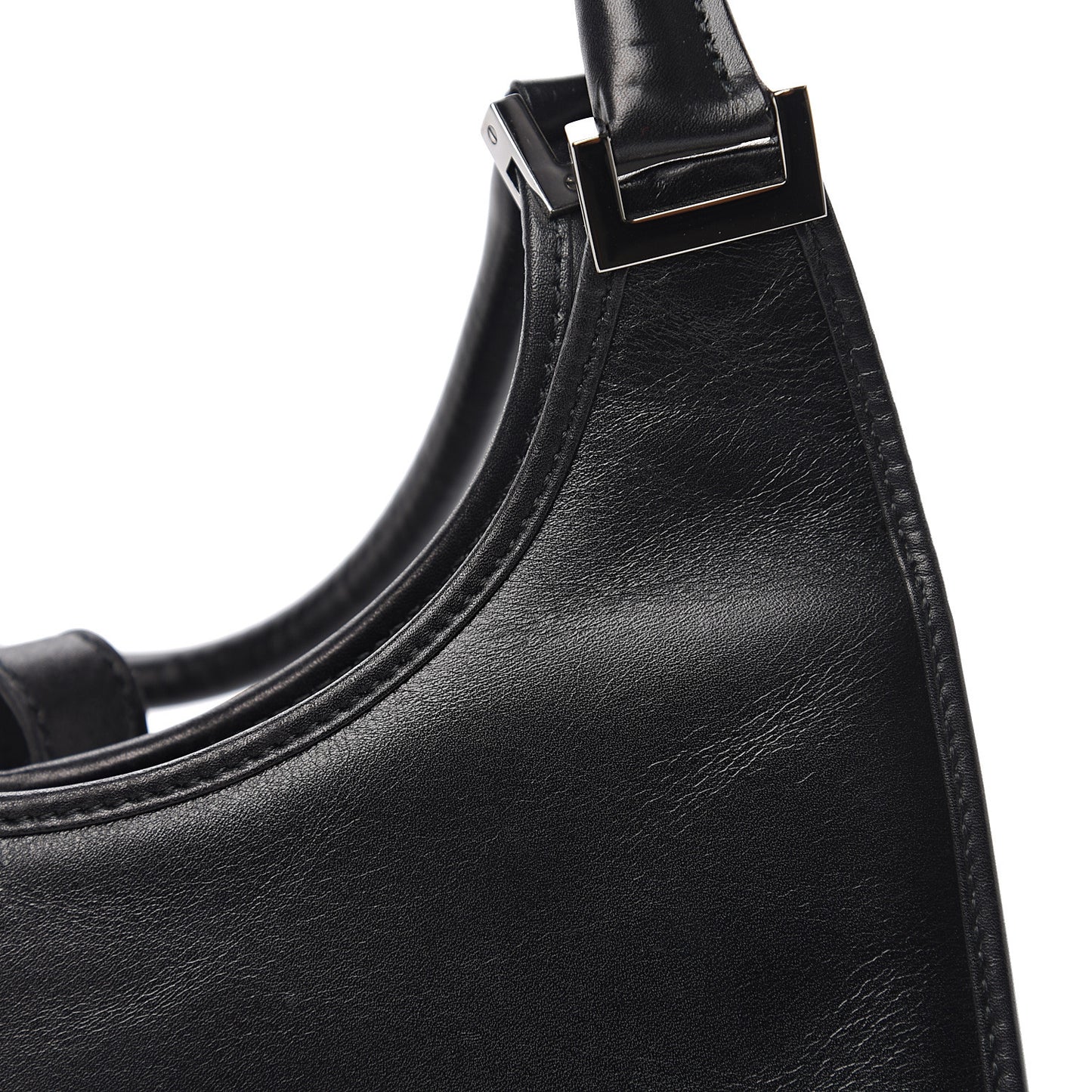 Calfskin Bardot Hobo Black