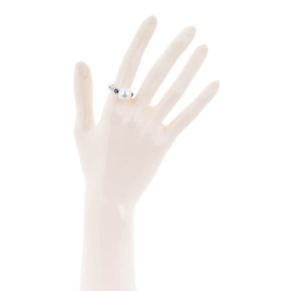 Mikimoto 18K White Gold Sapphire Diamond 11mm South Sea Cultured Pearl Ring 6 2 of 6