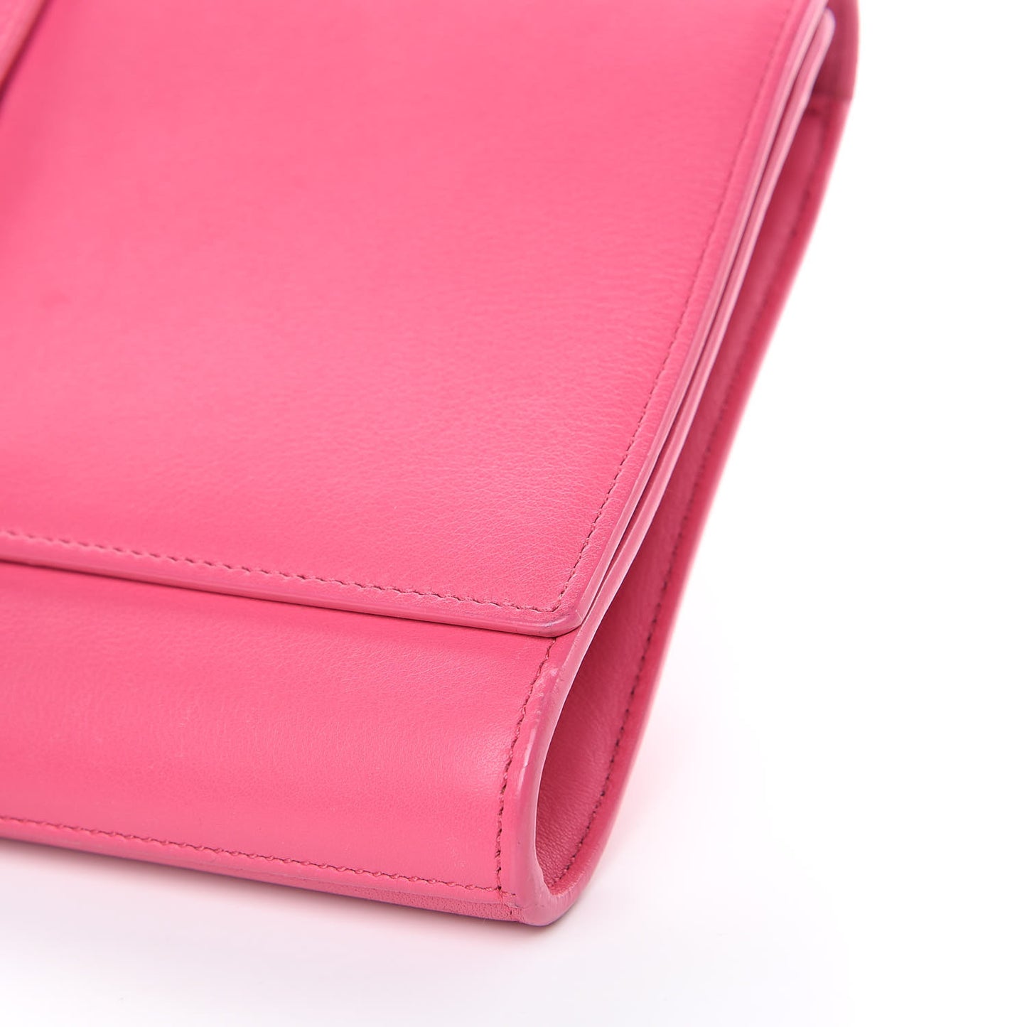 Calfskin Classic Y Ligne Clutch Pink