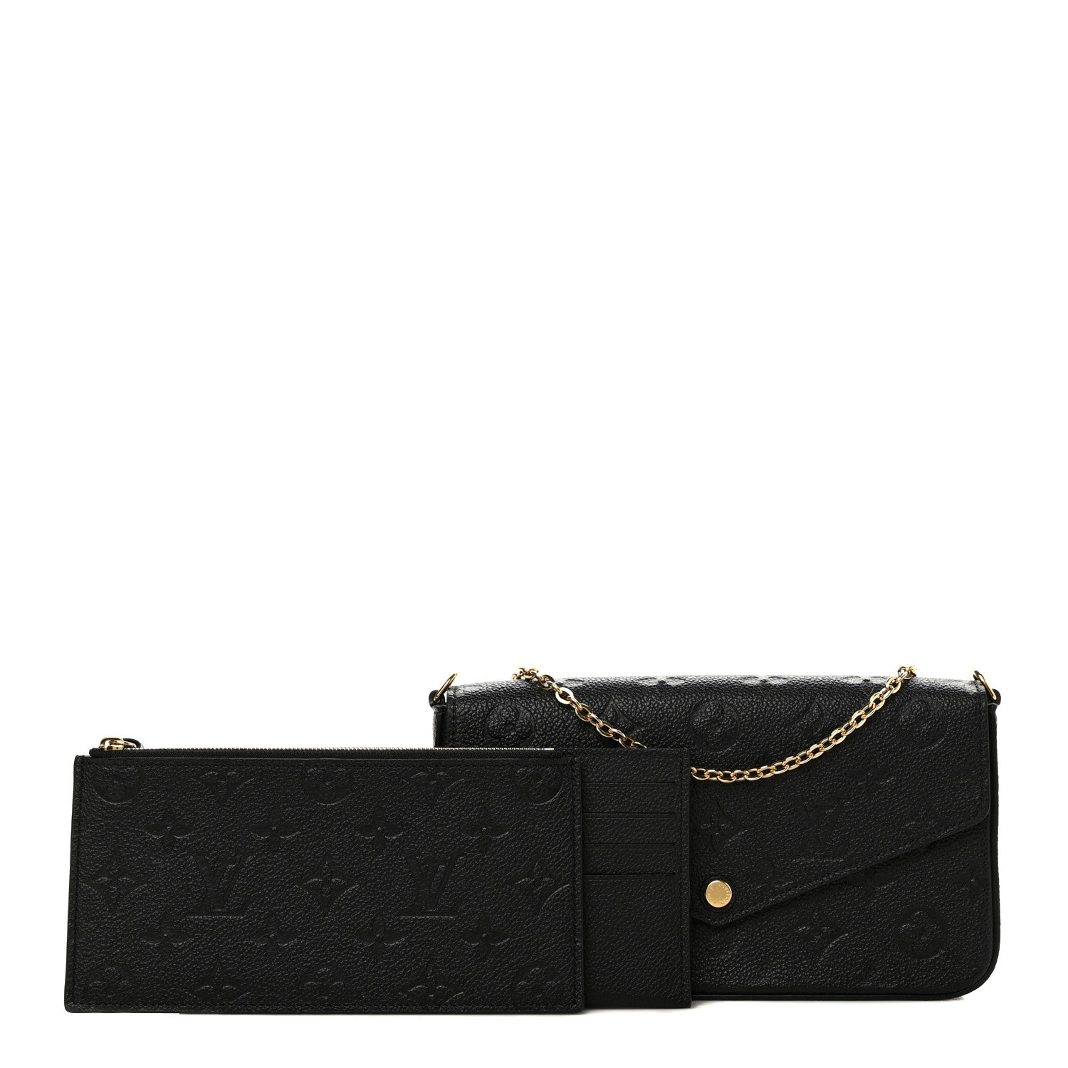 Louis Vuitton Empreinte Pochette Felicie Chain Wallet Black 1 of 7