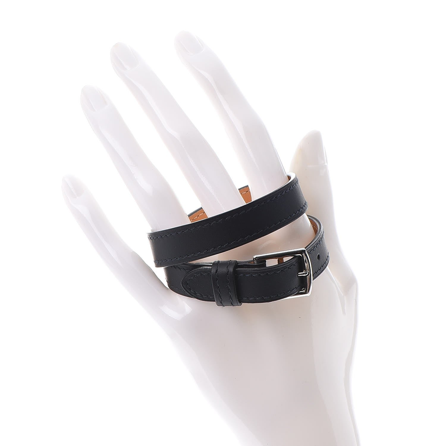 Hermes Chamonix Etriviere Double Tour Bracelet XS Black 2 of 6