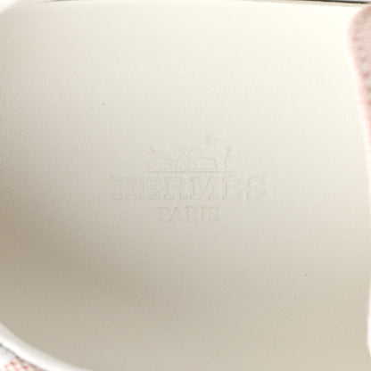 Hermes Canvas Calfskin Deep Sneakers 40 Framboise White 9 of 11