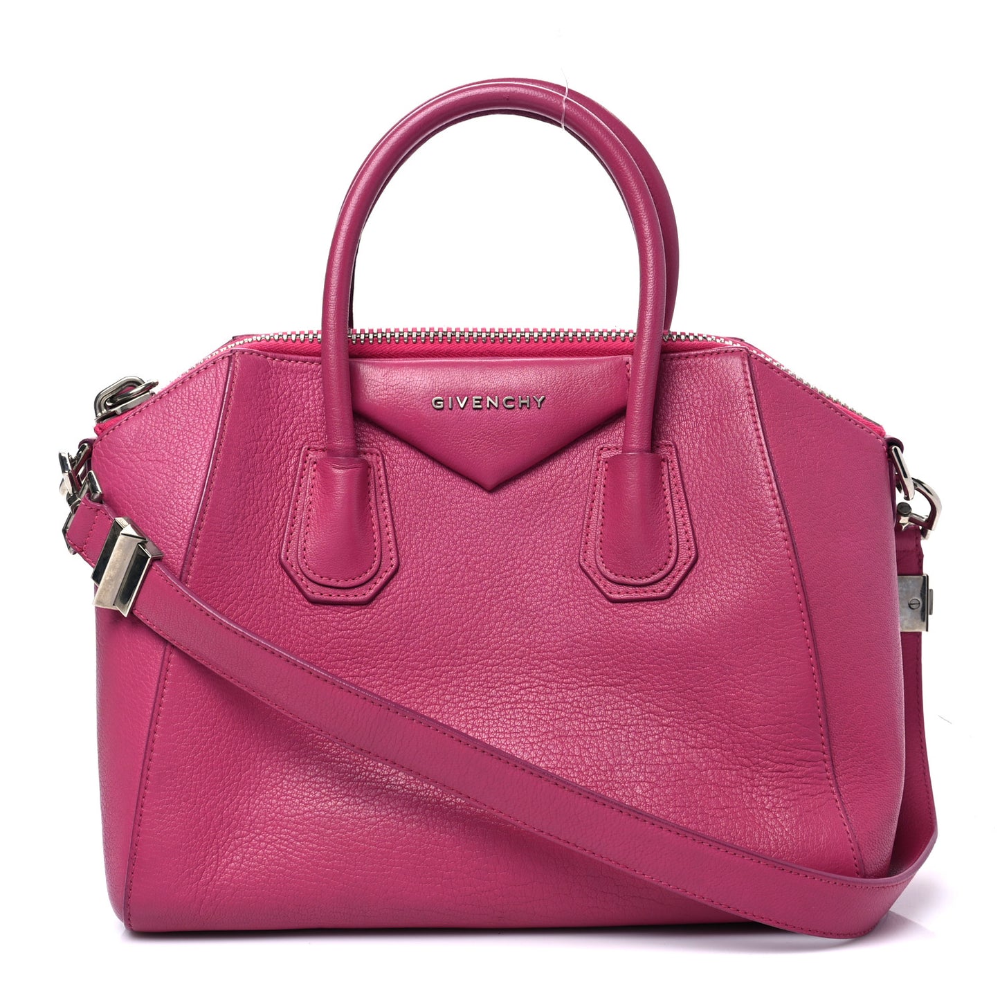Sugar Goatskin Small Antigona Fuchsia