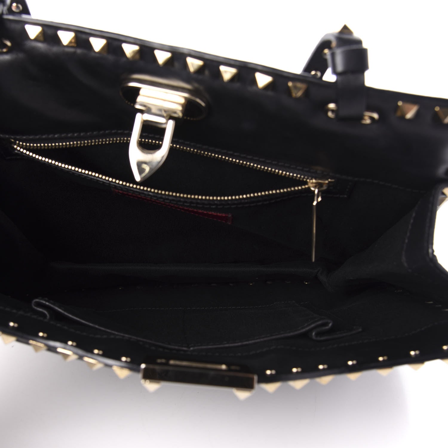 Valentino Garavani Vitello Rockstud Shoulder Satchel Black 5 of 11