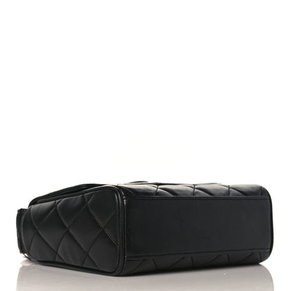 Chanel Lambskin Quilted CC Flap Shoulder Bag Black 3 of 10