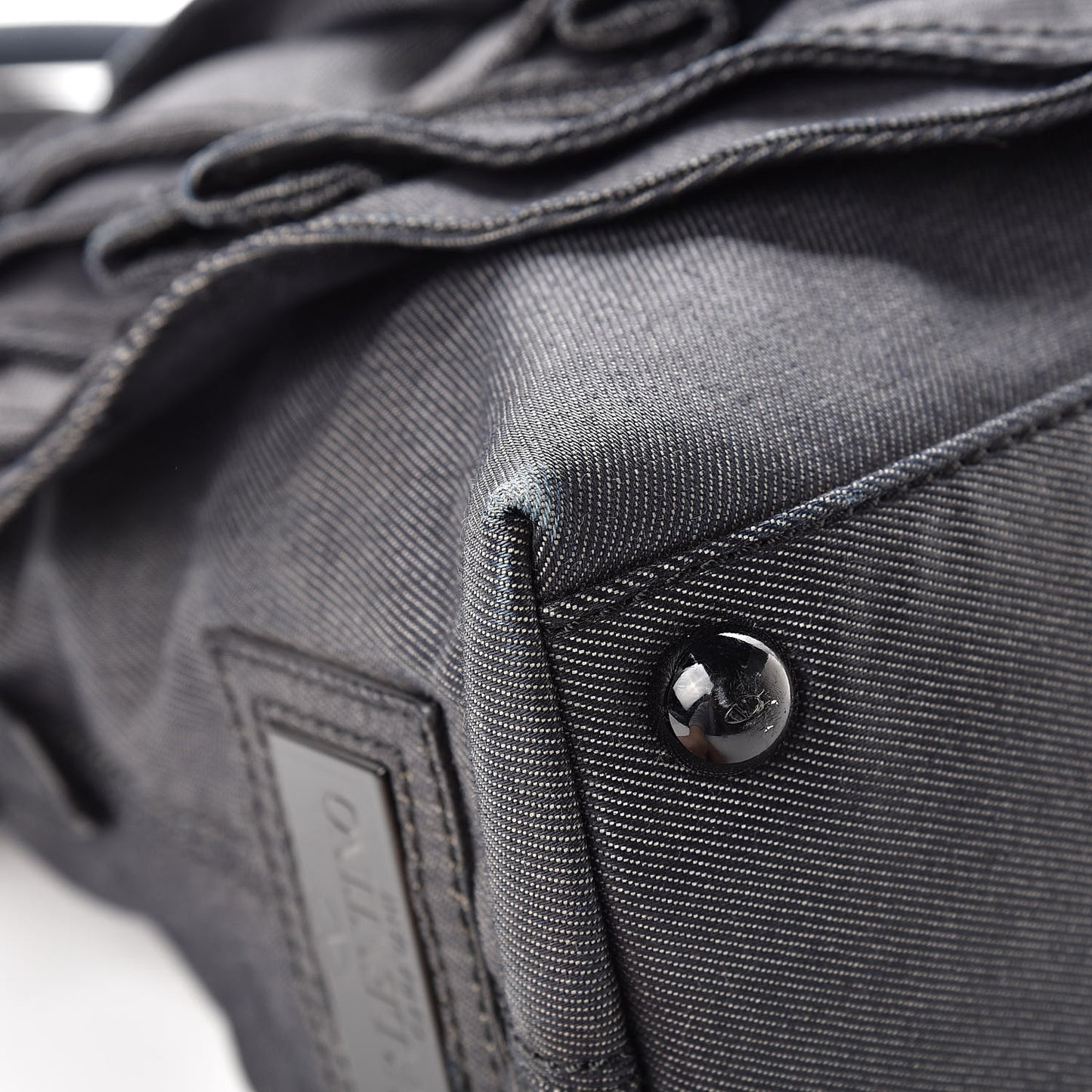 Denim Petale Dome Tote Dark Blue