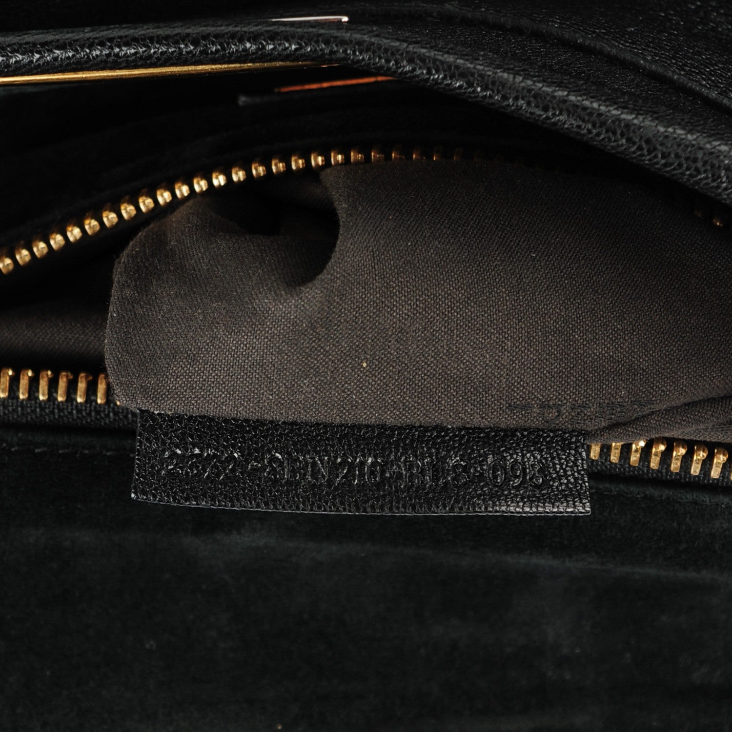 Fendi Goatskin Large Peekaboo Iconic Satchel Black 7 of 8