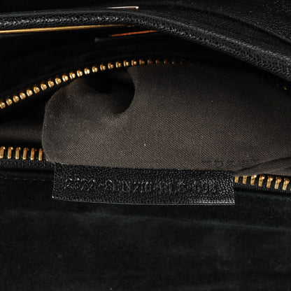 Fendi Goatskin Large Peekaboo Iconic Satchel Black 7 of 8