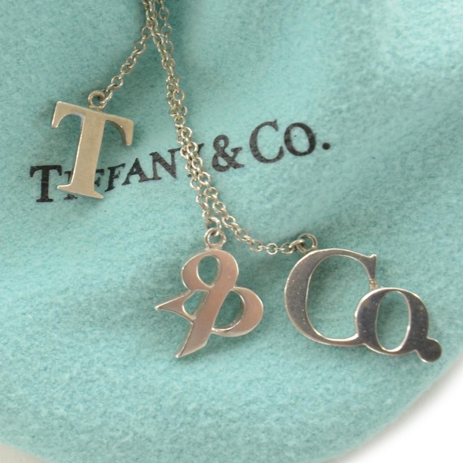 Tiffany Sterling Silver Letters Lariat Necklace 4 of 4