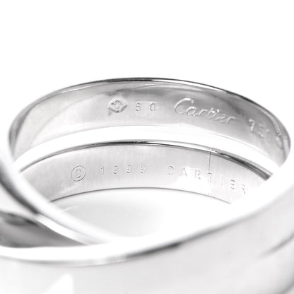 Cartier 18K White Gold 9mm Paris Nouvelle Vague Ring 60 9.25 7 of 11