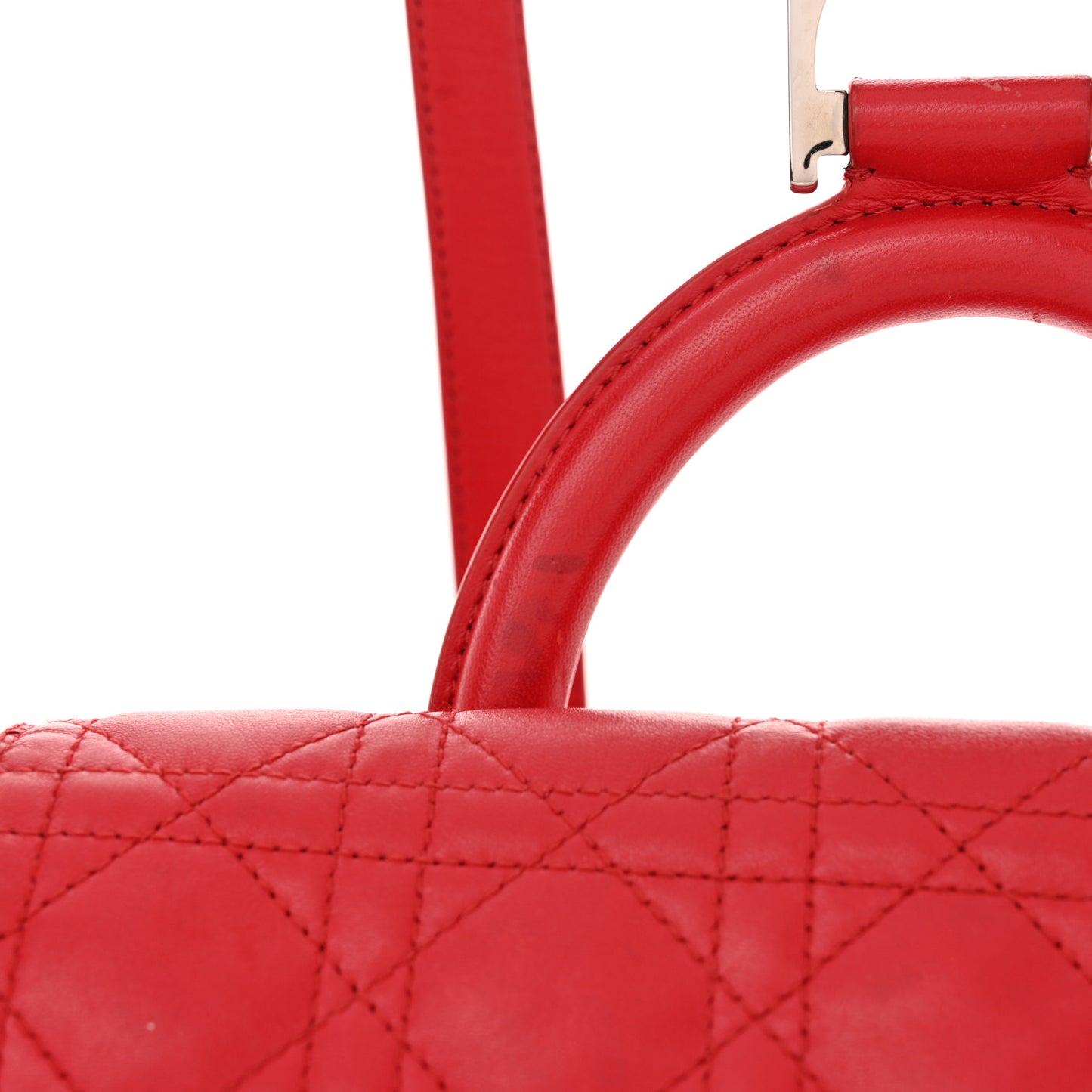 Lambskin Cannage Large Stardust Backpack Red