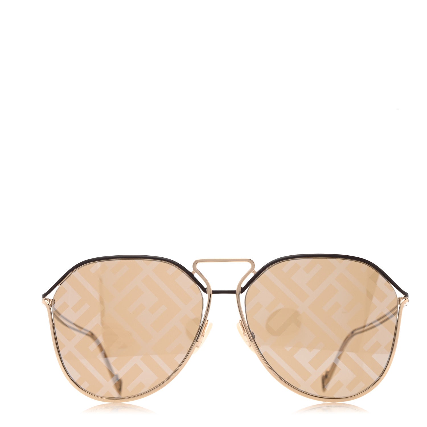 Fendi Metal Aviator Sunglasses FFM0071/S Gold 2 of 9