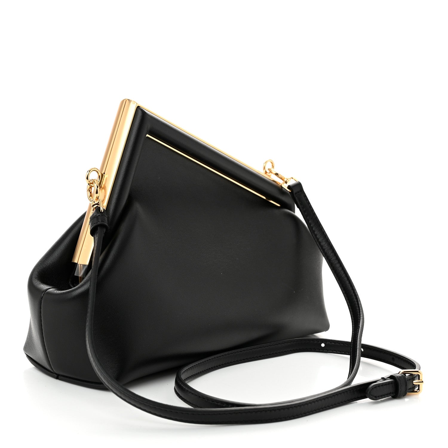Fendi Shiny Nappa Small Fendi First Black 2 of 9