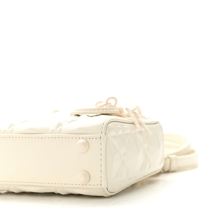 Christian Dior Calfskin Cannage Diamond Micro Lady Dior Latte 9 of 10